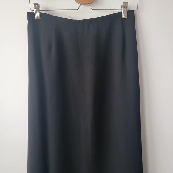 michele womens maxi skirt size 10 A-line Side Zip Classic black - Picture 3 of 6